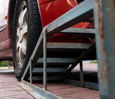 car wheel on stand