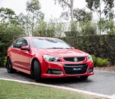 parked holden commodore